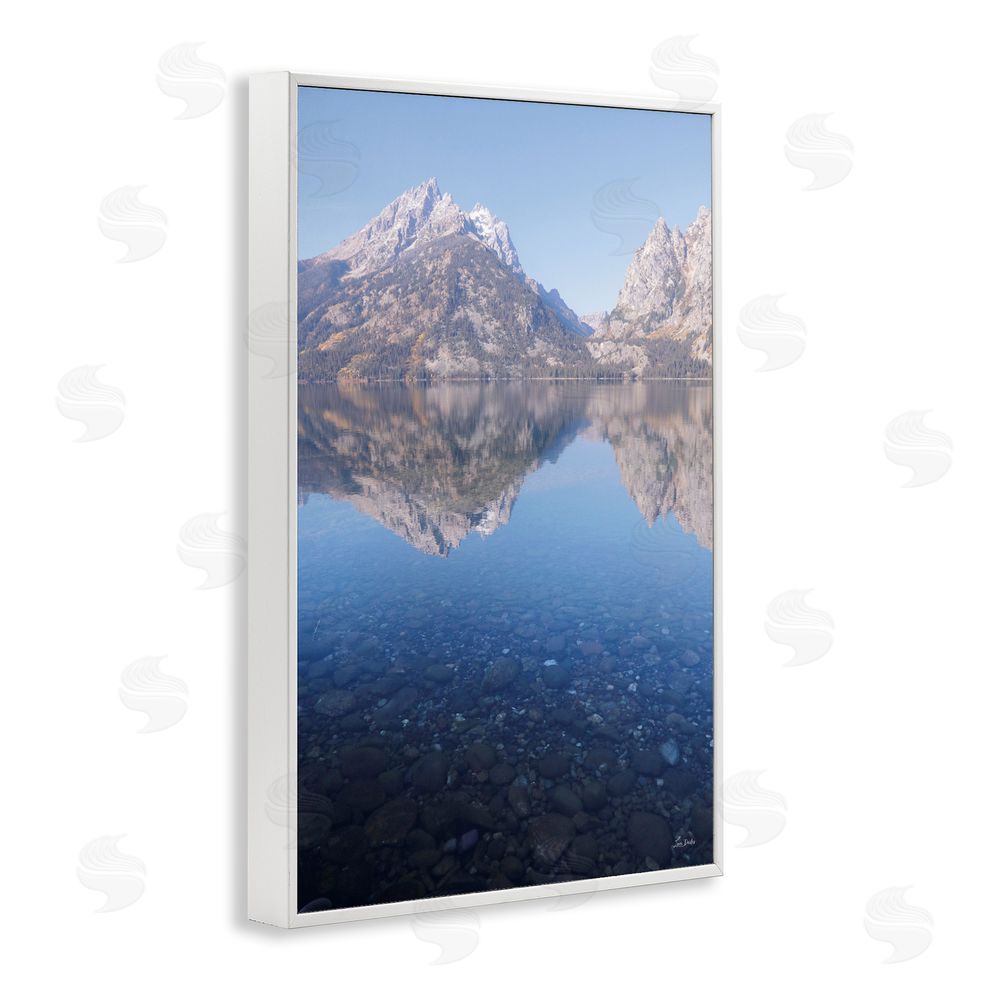 Lori Deiter Clear Water Reflection Landscape White Framed Giclee Wall Art Print
