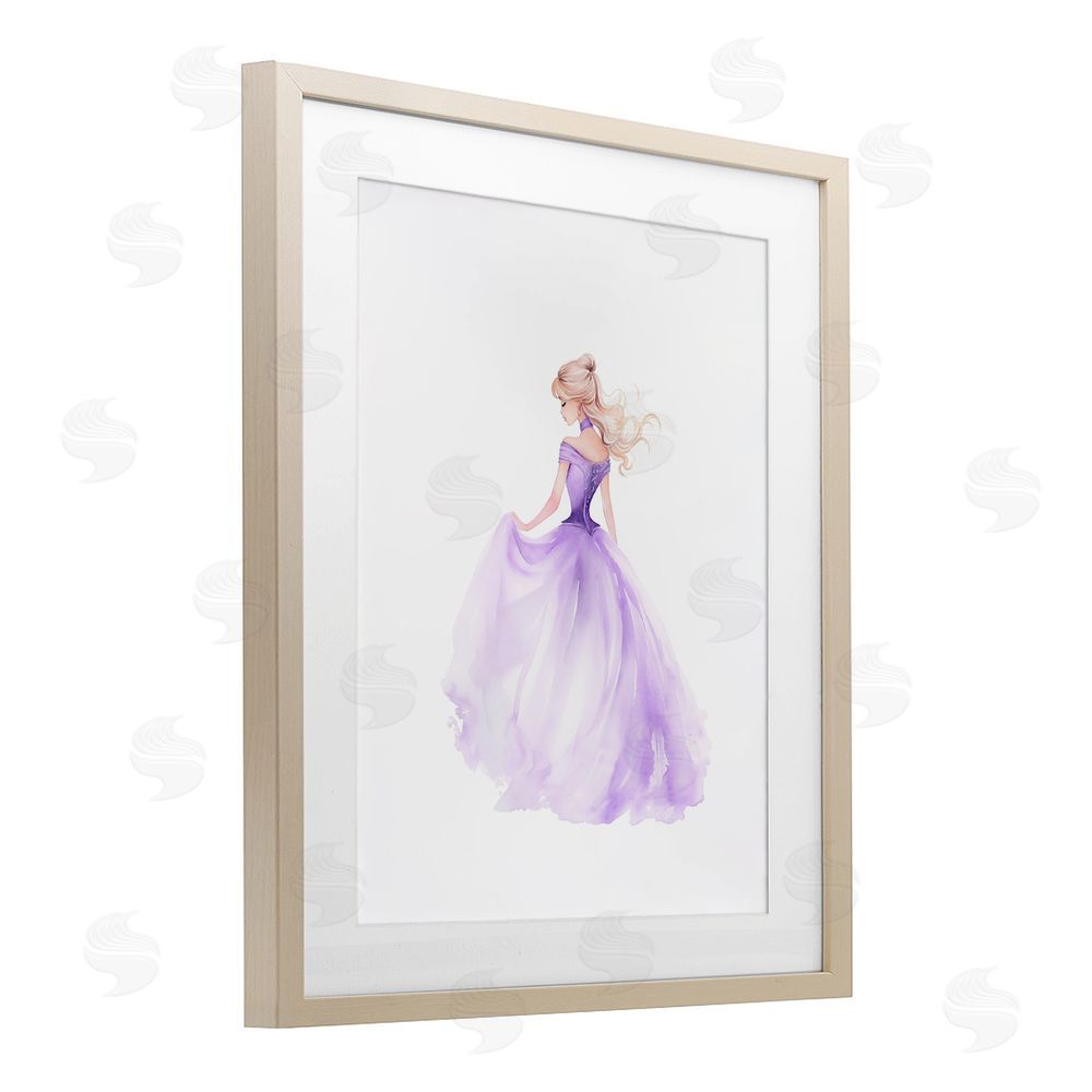 Christine Simpson Art Beautiful Princess Ballgown Birch Framed Print Under Glass with White Mat Wall Art