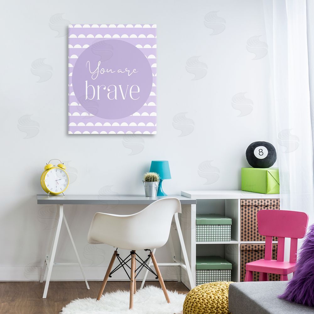 Christine Simpson Art You Are Brave Sentiment Canvas Art on Wall
