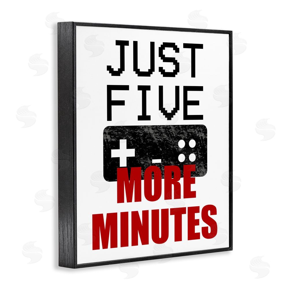 Kim Allen Five More Minutes Gamer Black Framed Giclee Wall Art Print