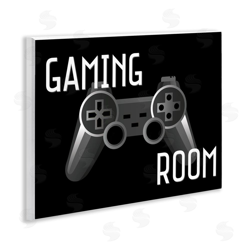 Kim Allen Gaming Room Black Controller Wall Plaque Art Print