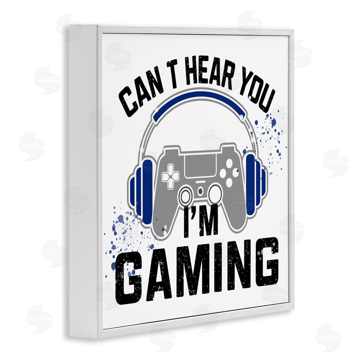 Kim Allen Can't Hear Gaming White Framed Giclee Wall Art Print