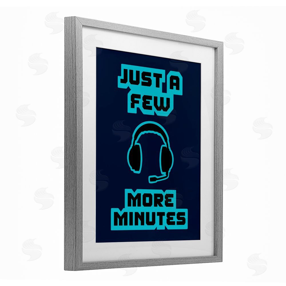Marcus Prime Few More Minutes Retro Gray Framed Print Under Glass with White Mat Wall Art