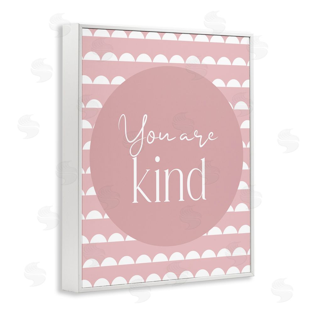 Christine Simpson Art You Are Kind Sentiment White Framed Giclee Wall Art Print