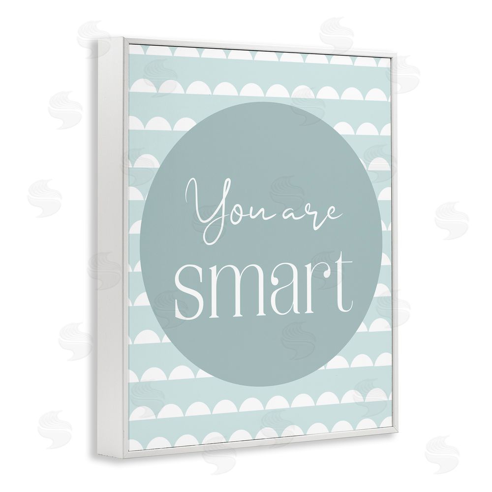 Christine Simpson Art You Are Smart Sentiment White Framed Giclee Wall Art Print