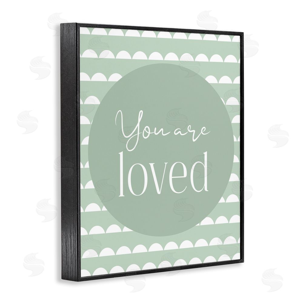 Christine Simpson Art You Are Loved Sentiment Black Framed Giclee Wall Art Print