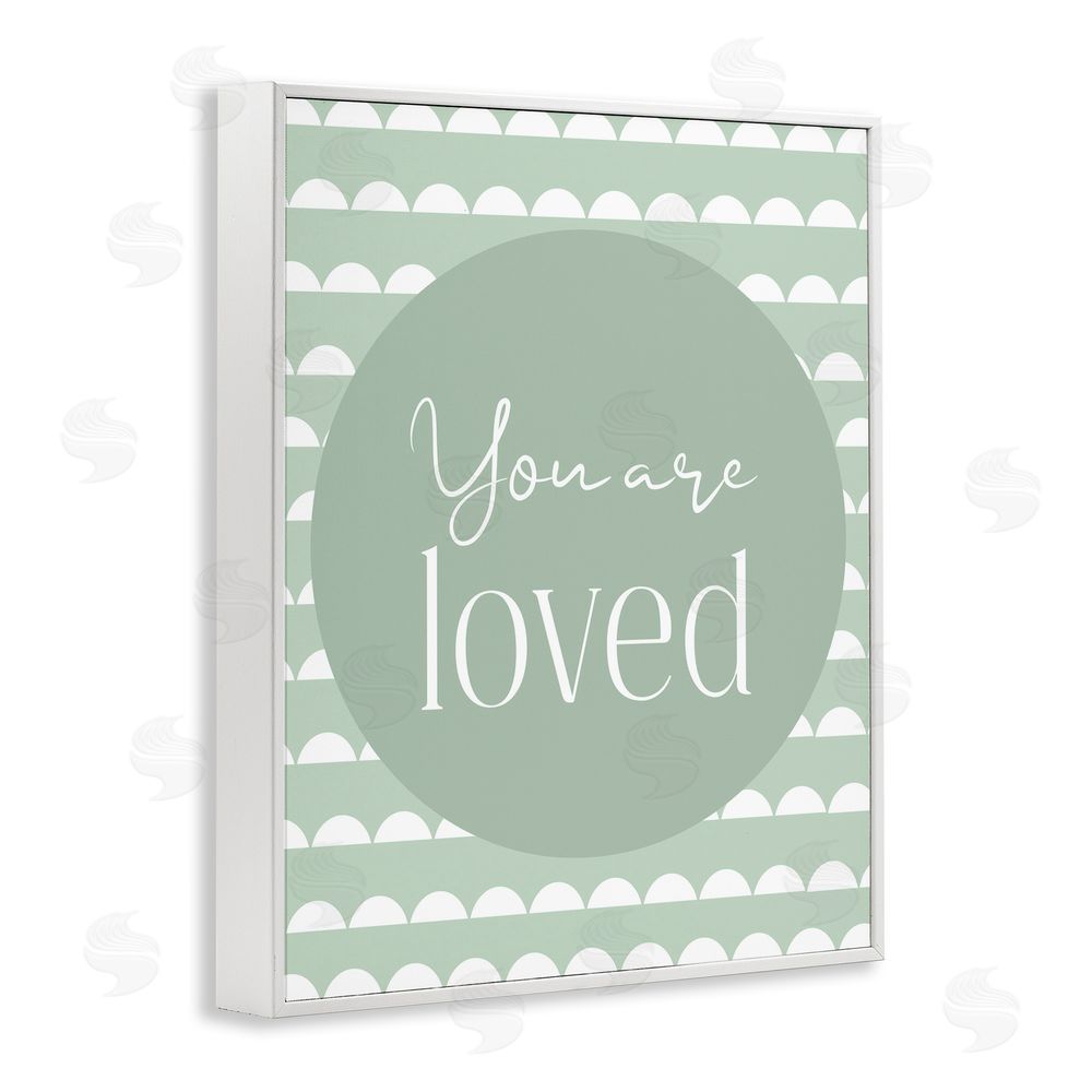 Christine Simpson Art You Are Loved Sentiment White Framed Giclee Wall Art Print