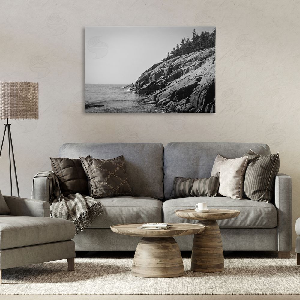 James Rodewald Steep Ocean Cliff Side Canvas Art on Wall