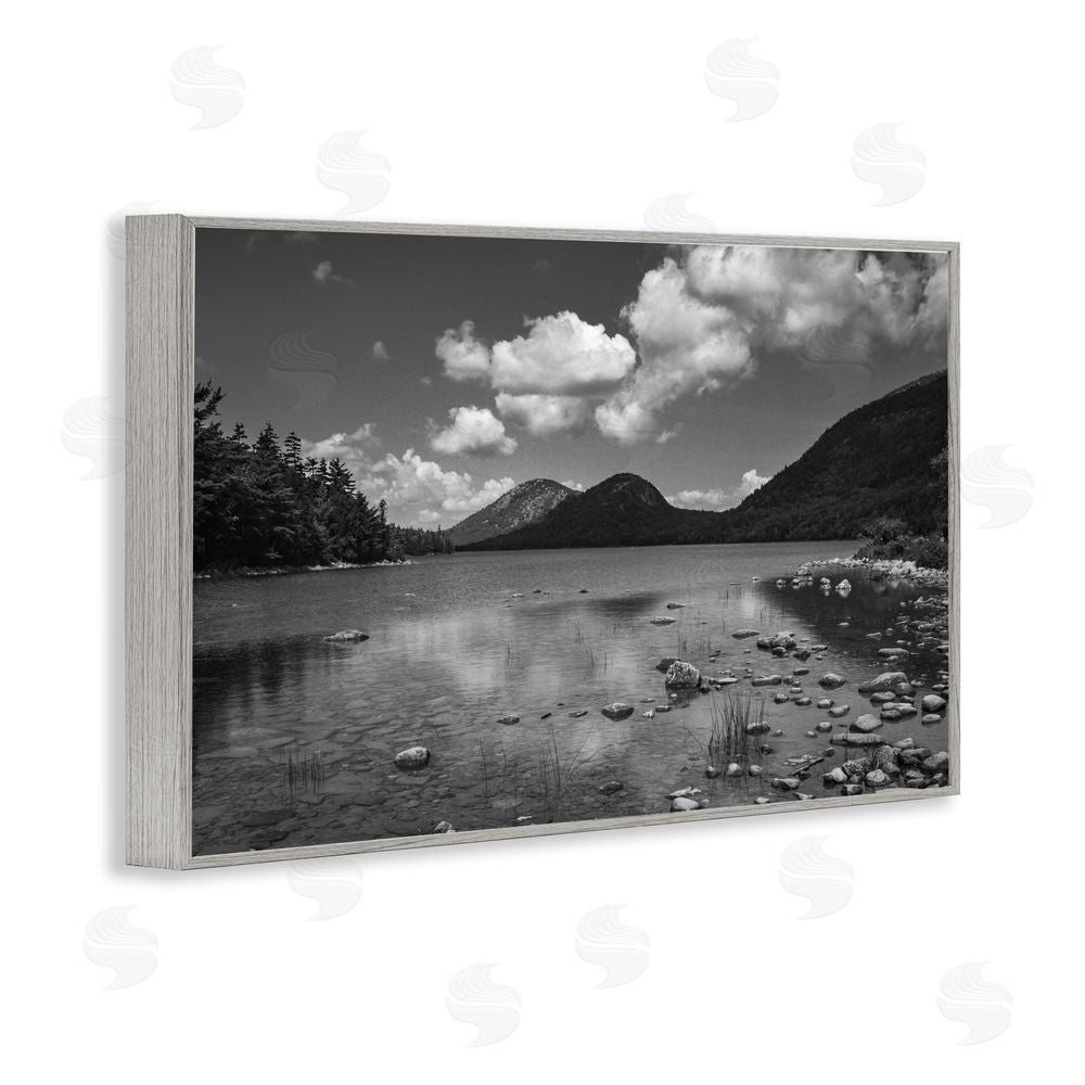 James Rodewald Cloudy Mountain In The Distance Gray Framed Giclee Wall Art Print