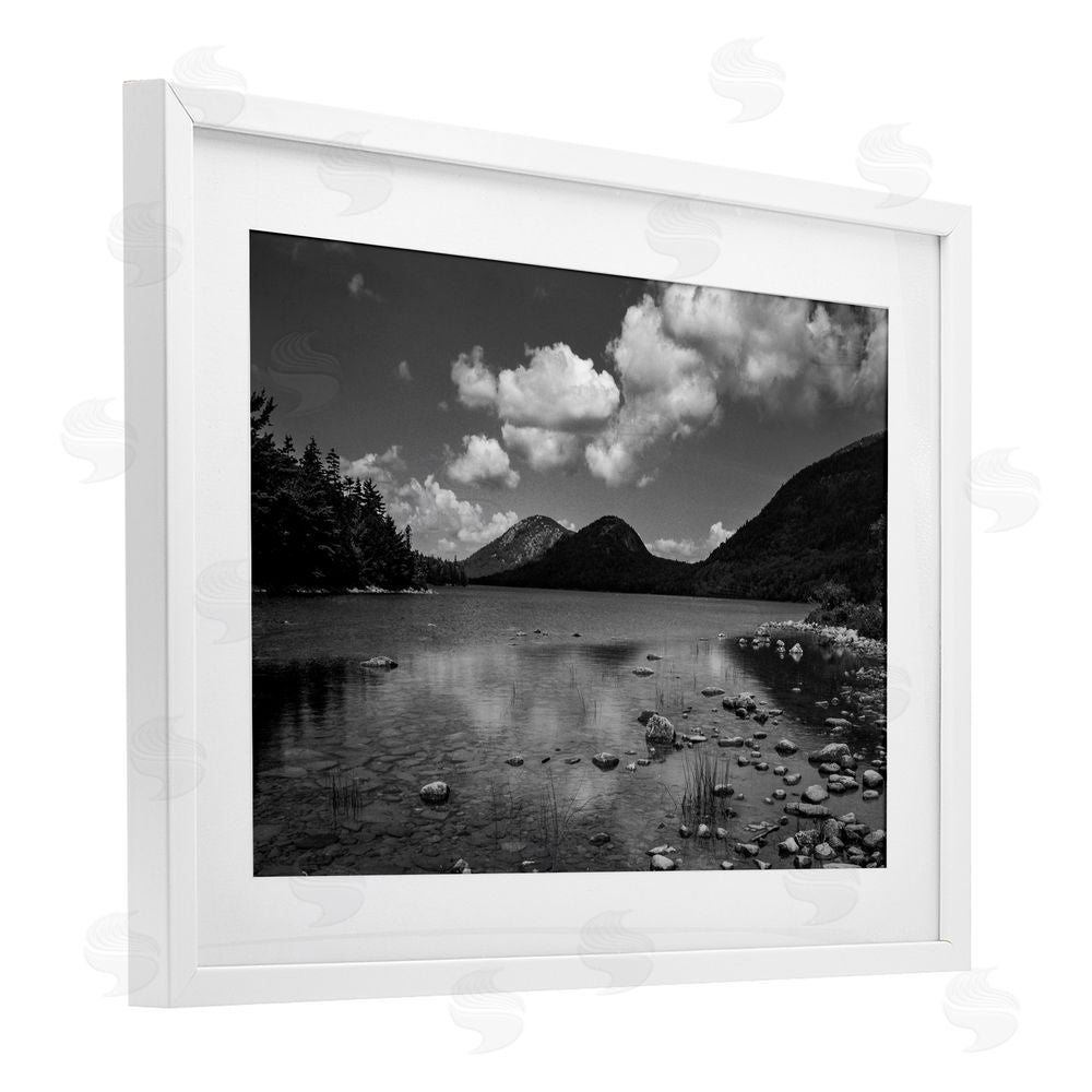 James Rodewald Cloudy Mountain In The Distance White Framed Print Under Glass with Mat Wall Art