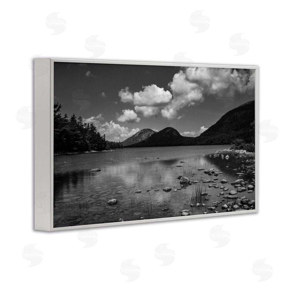 James Rodewald Cloudy Mountain In The Distance White Framed Giclee Wall Art Print