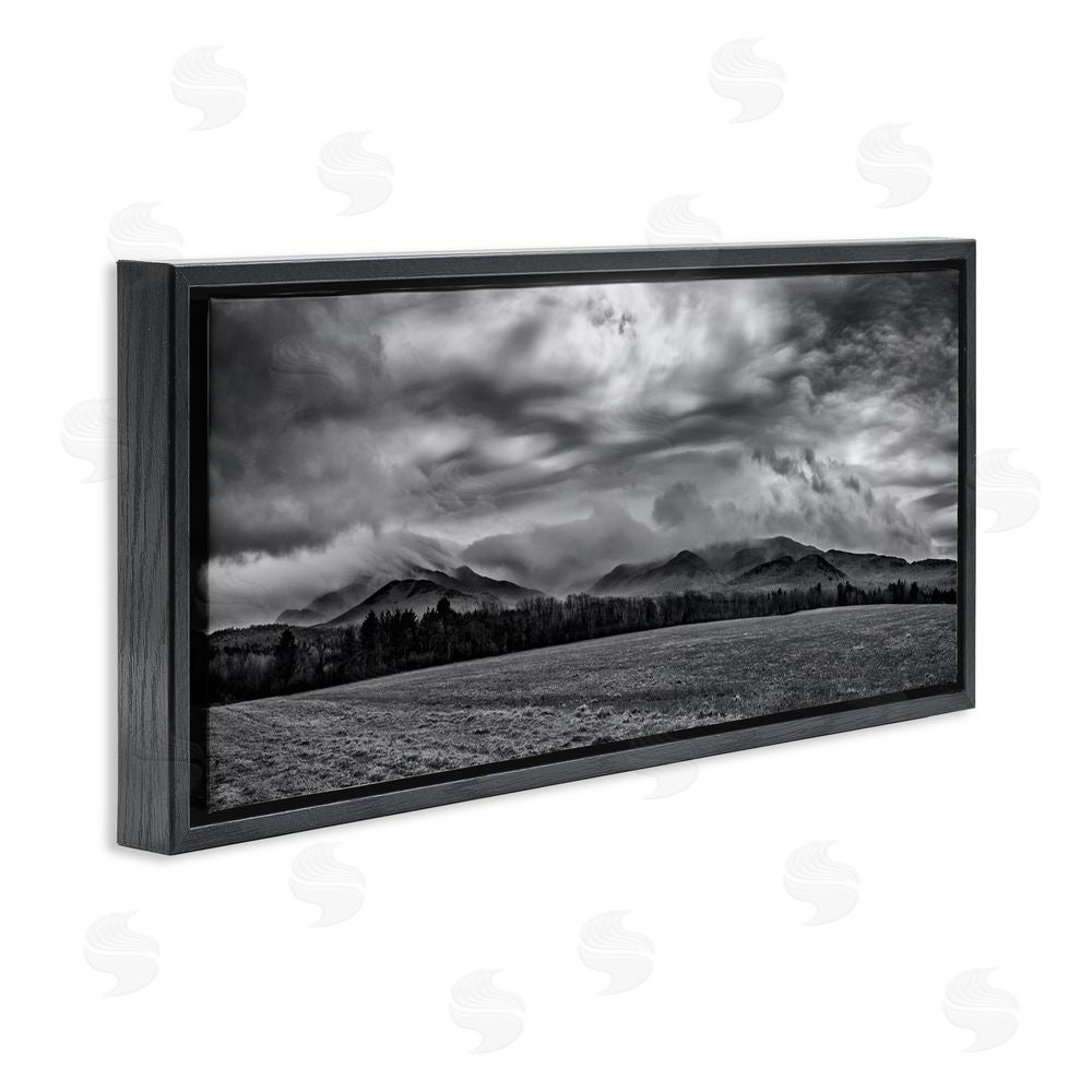 James Rodewald Dramatic Distant Skies Black Floating Frame Canvas Wall Art Print