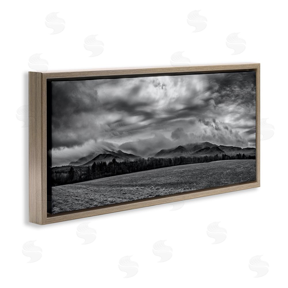 James Rodewald Dramatic Distant Skies Brown Floating Frame Canvas Wall Art Print
