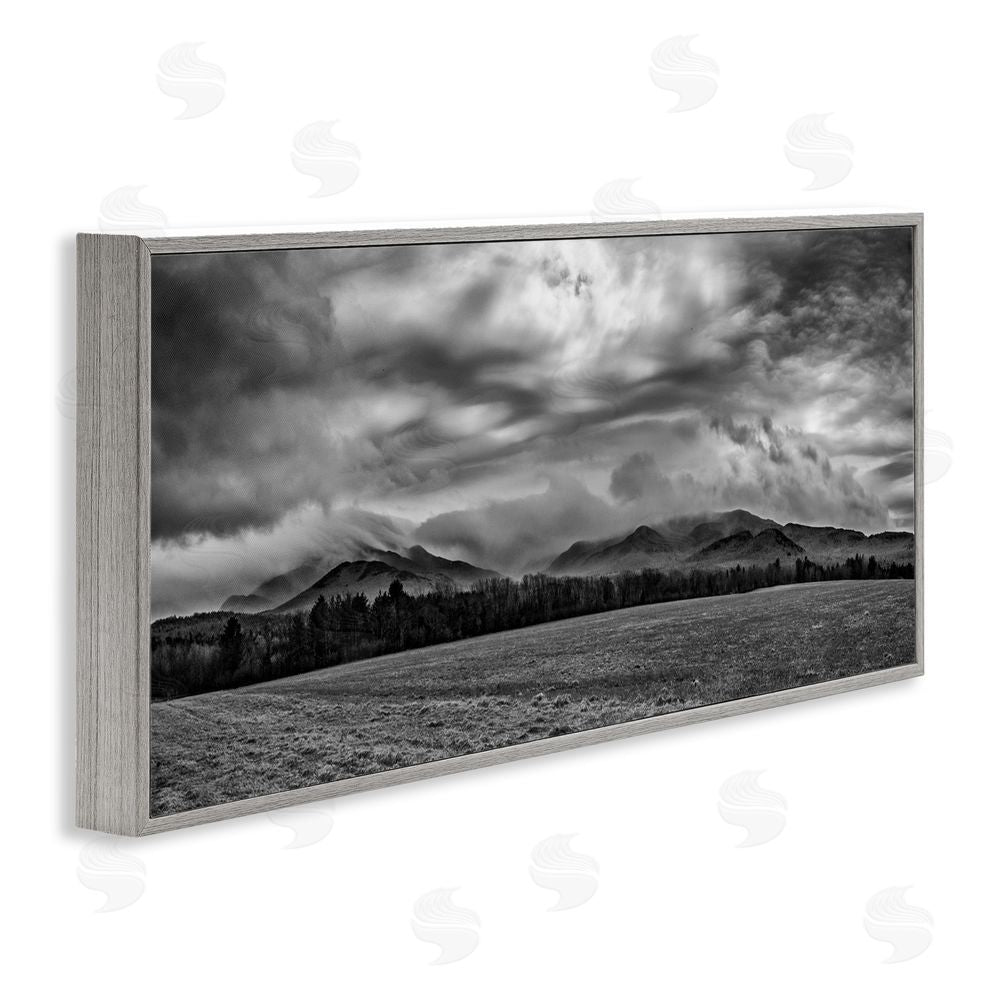 James Rodewald Dramatic Distant Skies Gray Framed Giclee Wall Art Print
