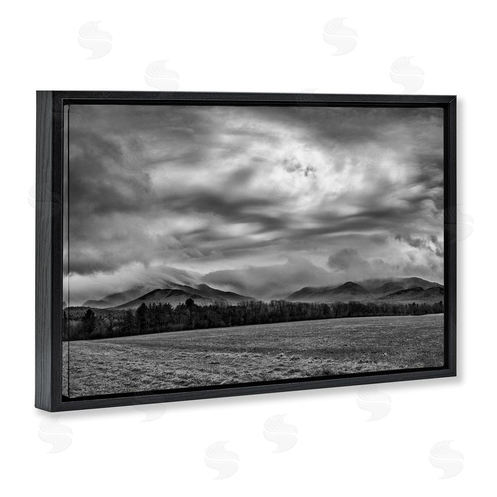 James Rodewald Distant Cloudy Skies View Black Floating Frame Canvas Wall Art Print
