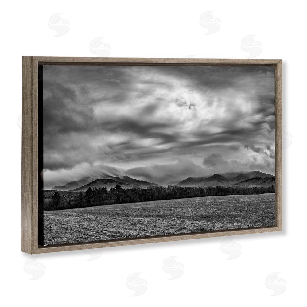 James Rodewald Distant Cloudy Skies View Brown Floating Frame Canvas Wall Art Print