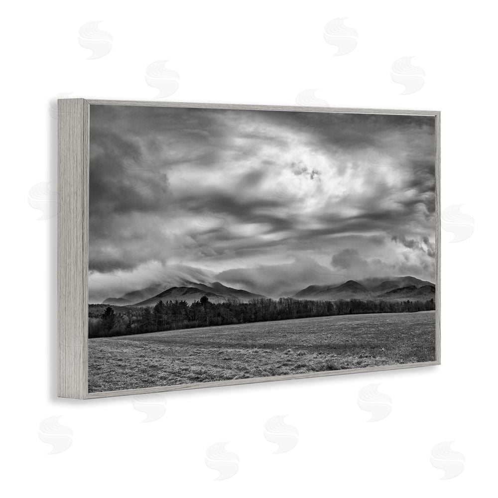 James Rodewald Distant Cloudy Skies View Gray Framed Giclee Wall Art Print