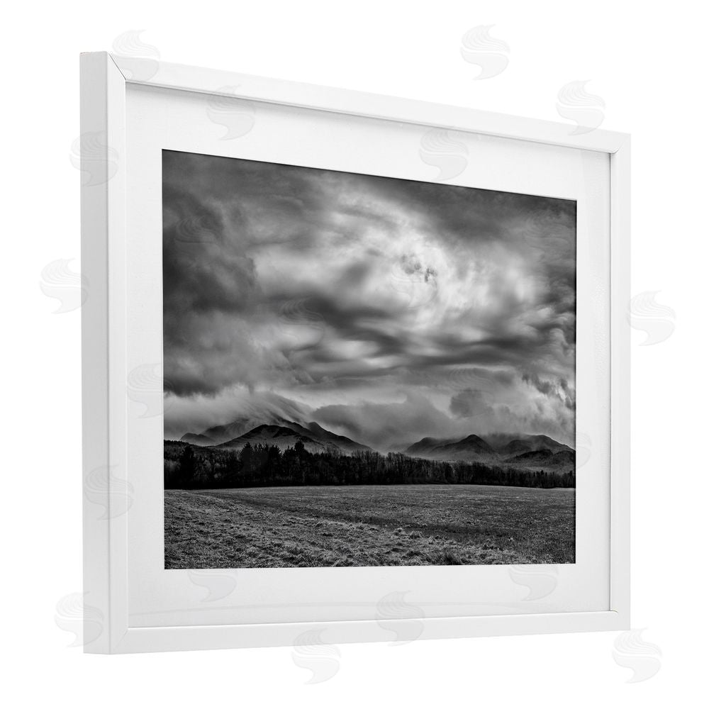 James Rodewald Distant Cloudy Skies View White Framed Print Under Glass with Mat Wall Art