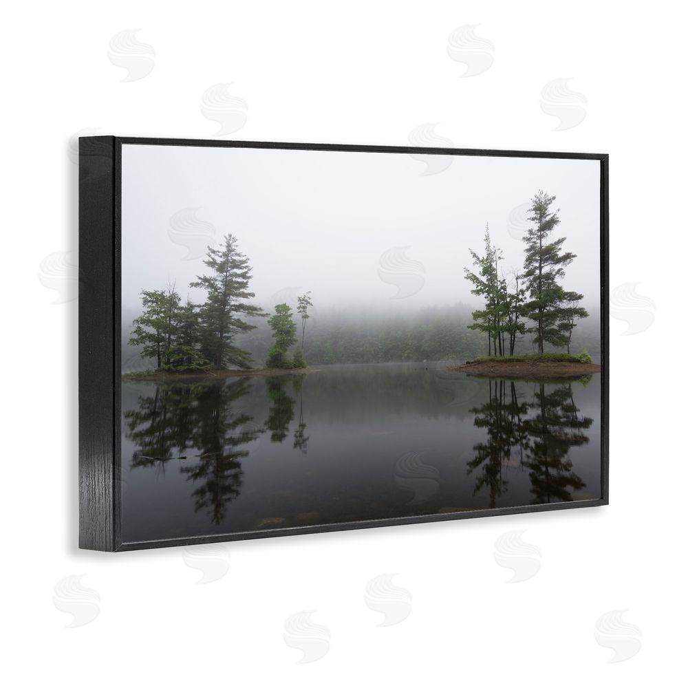 James Rodewald Adirondack Lake Reflections Black Framed Giclee Wall Art Print