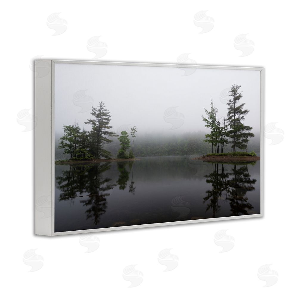 James Rodewald Adirondack Lake Reflections White Framed Giclee Wall Art Print