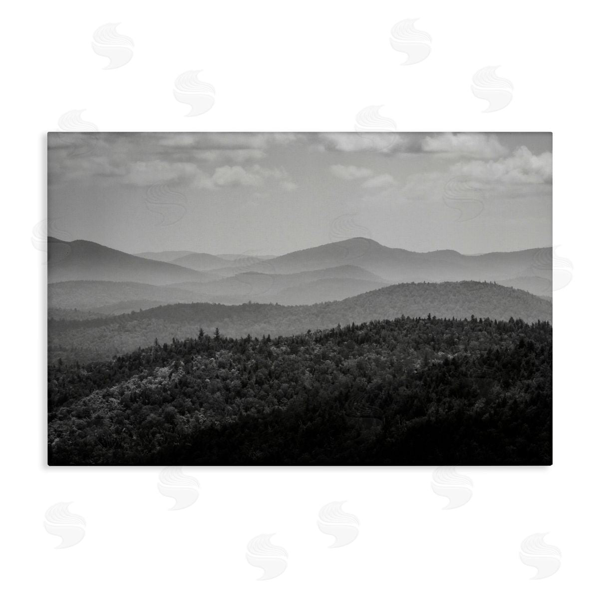 James Rodewald Misty Adirondack Mountains Canvas Wall Art Print