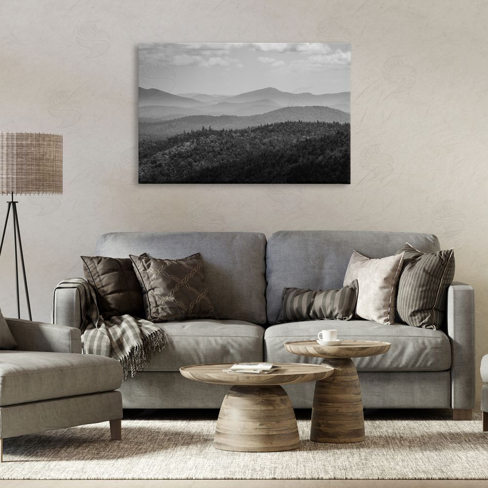 James Rodewald Misty Adirondack Mountains Canvas Art on Wall