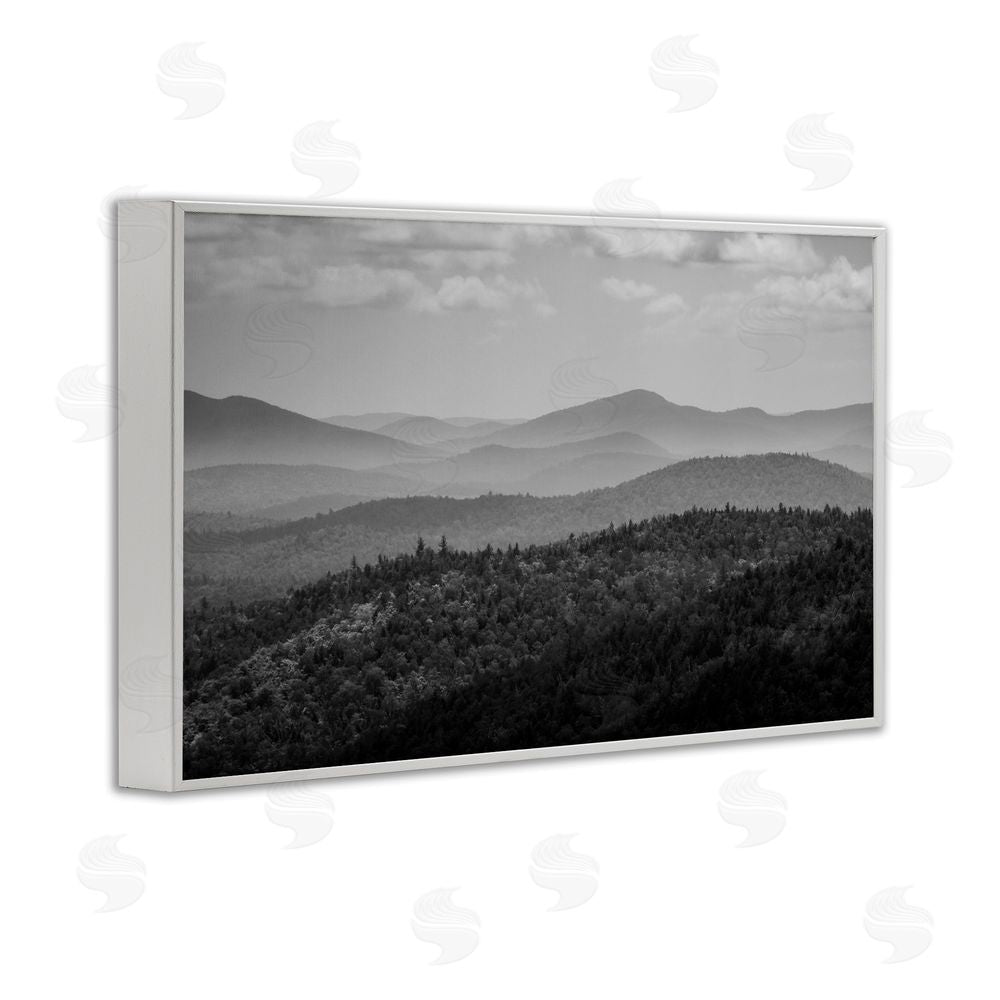 James Rodewald Misty Adirondack Mountains White Framed Giclee Wall Art Print