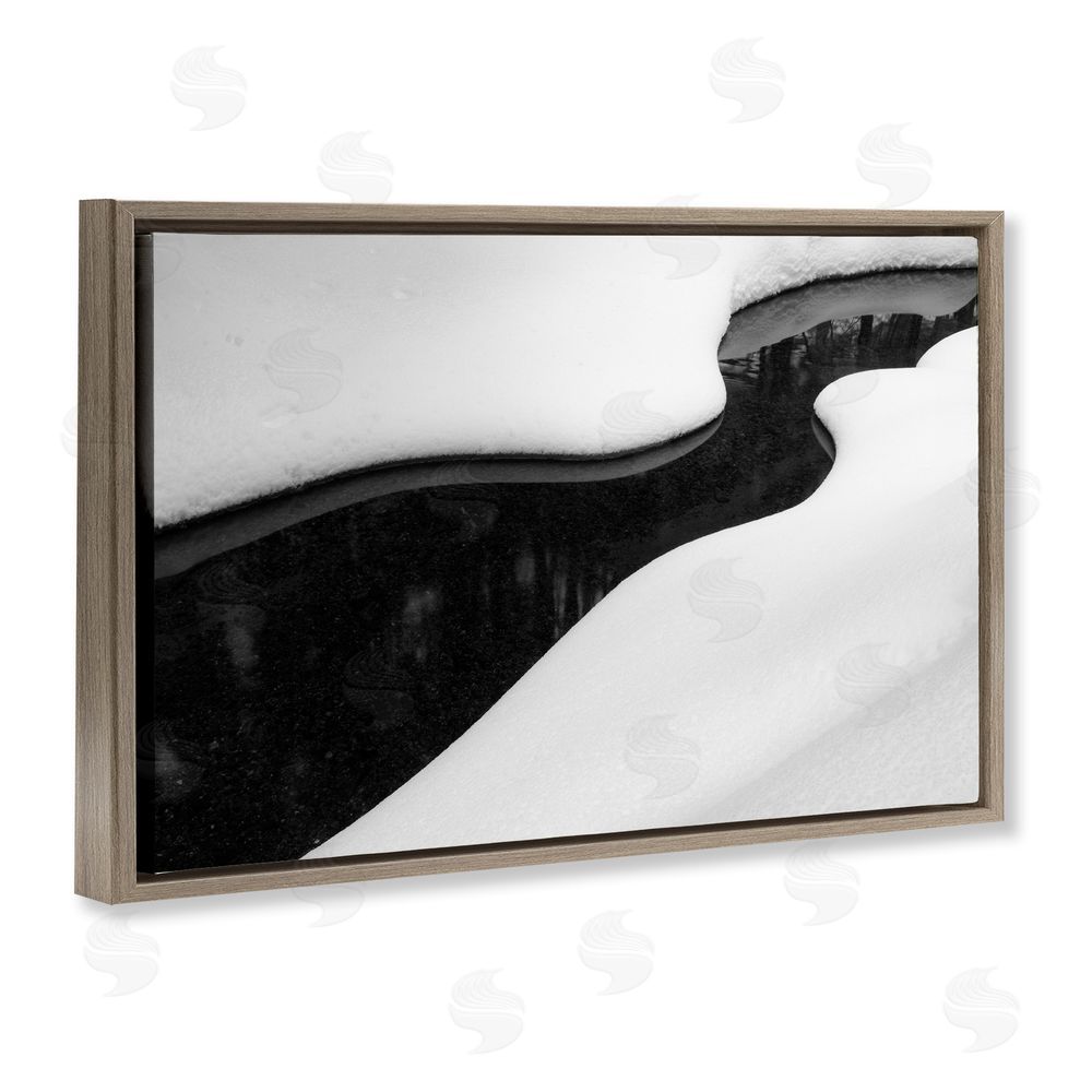 James Rodewald Yin & Yang Stream Brown Floating Frame Canvas Wall Art Print