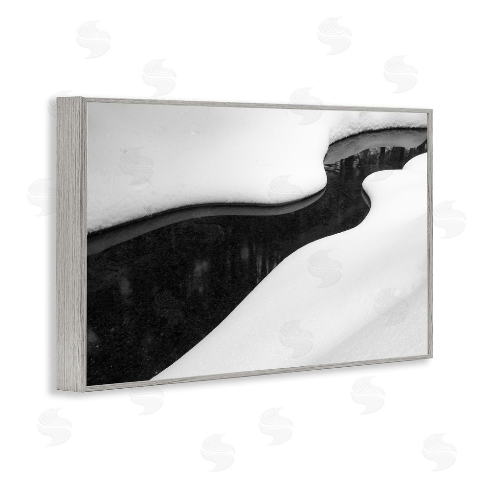 James Rodewald Yin & Yang Stream Gray Framed Giclee Wall Art Print
