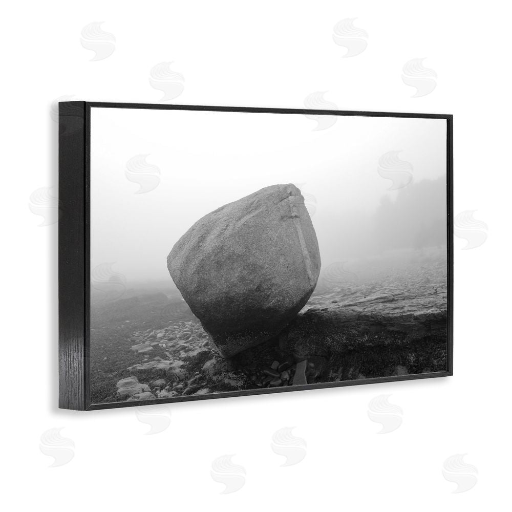 James Rodewald Lone Isolated Rock Black Framed Giclee Wall Art Print
