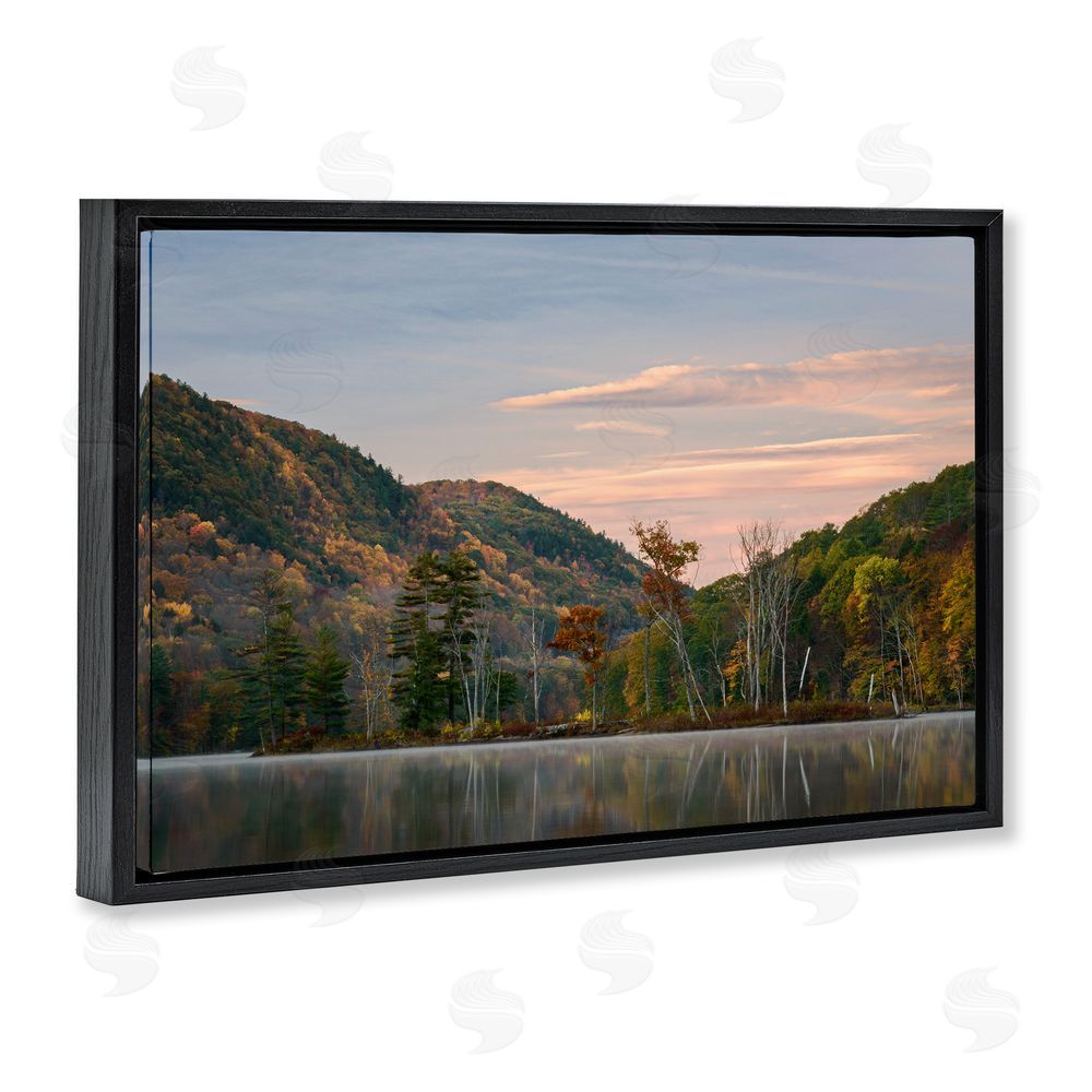 James Rodewald Nature's Change Reflection Black Floating Frame Canvas Wall Art Print