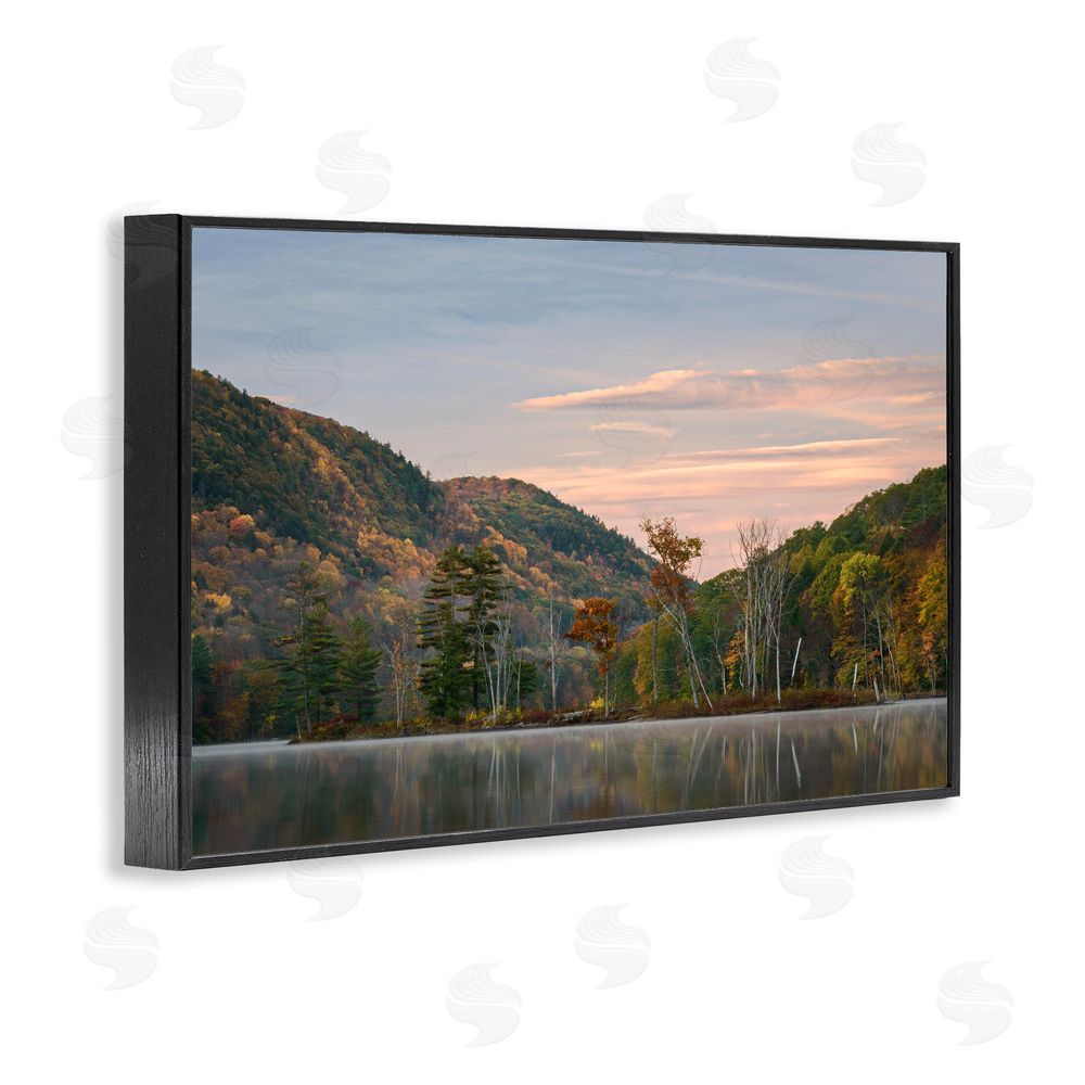 James Rodewald Nature's Change Reflection Black Framed Giclee Wall Art Print