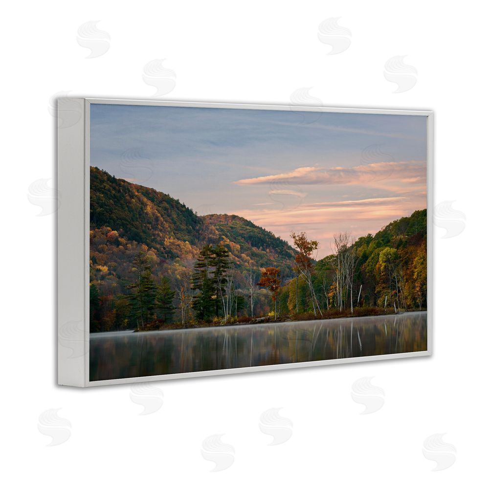 James Rodewald Nature's Change Reflection White Framed Giclee Wall Art Print