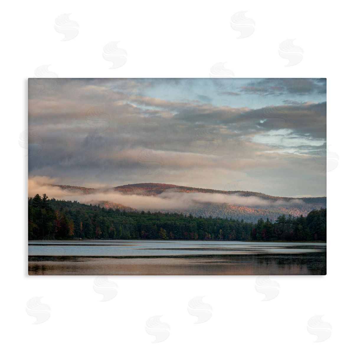 James Rodewald Mountain View with Fog Canvas Wall Art Print