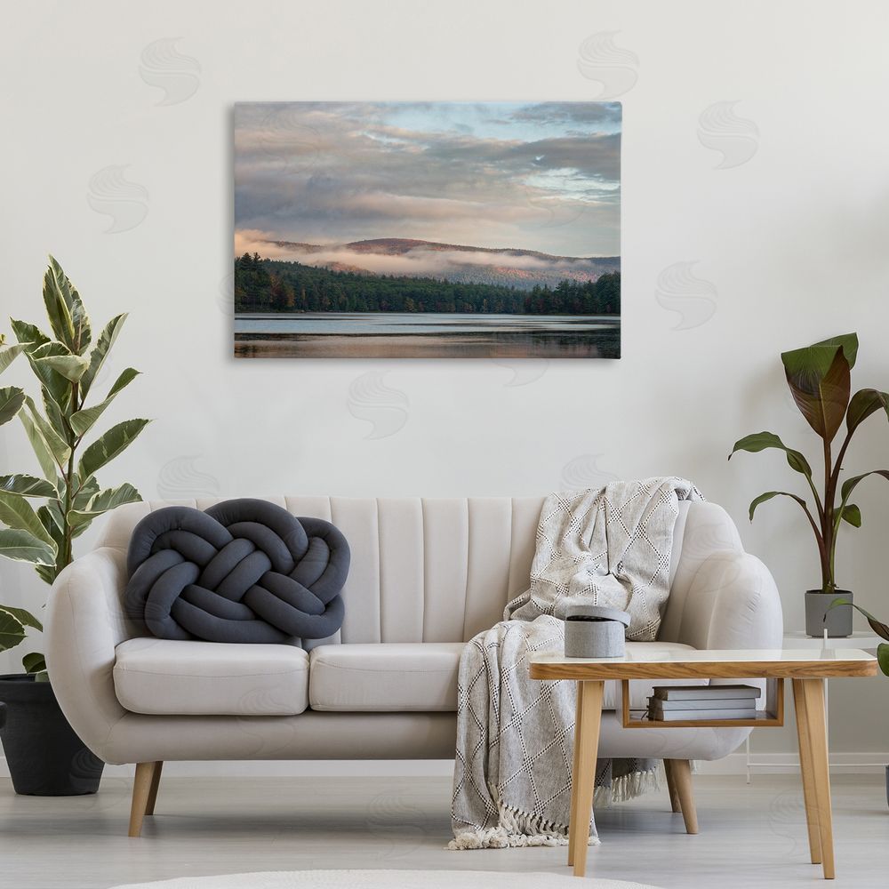 James Rodewald Mountain View with Fog Canvas Art on Wall