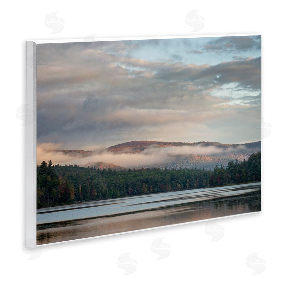 James Rodewald Mountain View with Fog Wall Plaque Art Print