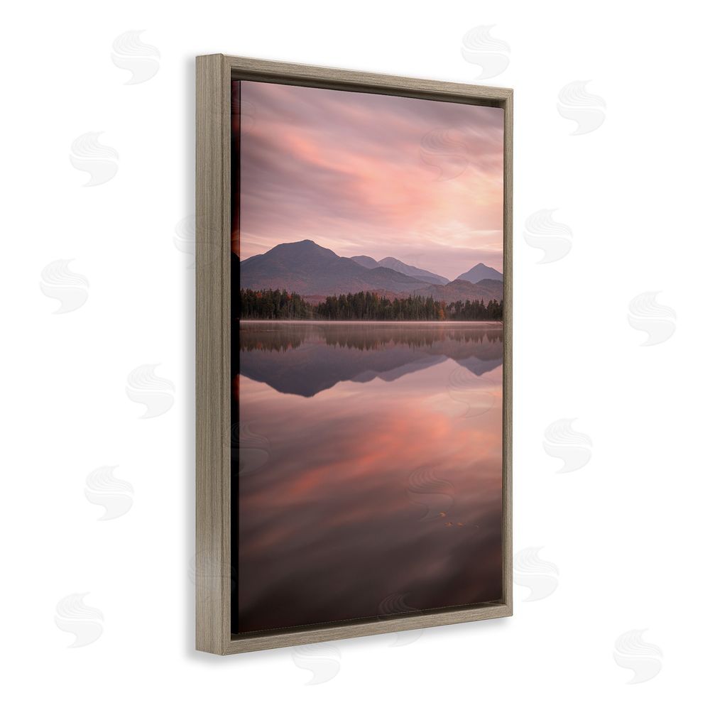 James Rodewald Dawn Reflection In Glory Brown Floating Frame Canvas Wall Art Print