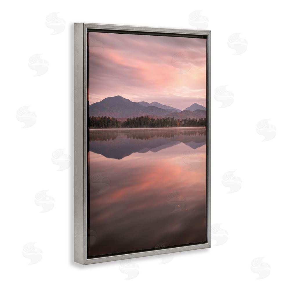 James Rodewald Dawn Reflection In Glory Gray Floating Frame Canvas Wall Art Print