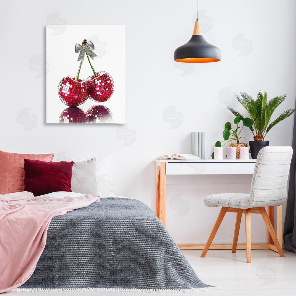 Christine Simpson Art Cherry Disco Balls Canvas Art on Wall