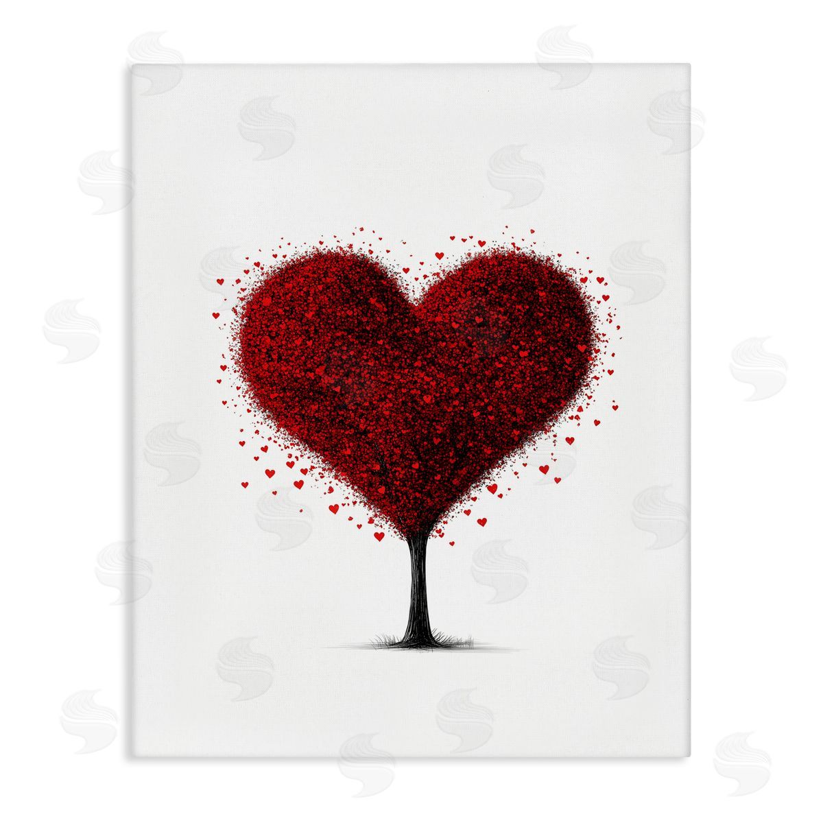 Christine Simpson Art Blooming Heart Tree Canvas Wall Art Print