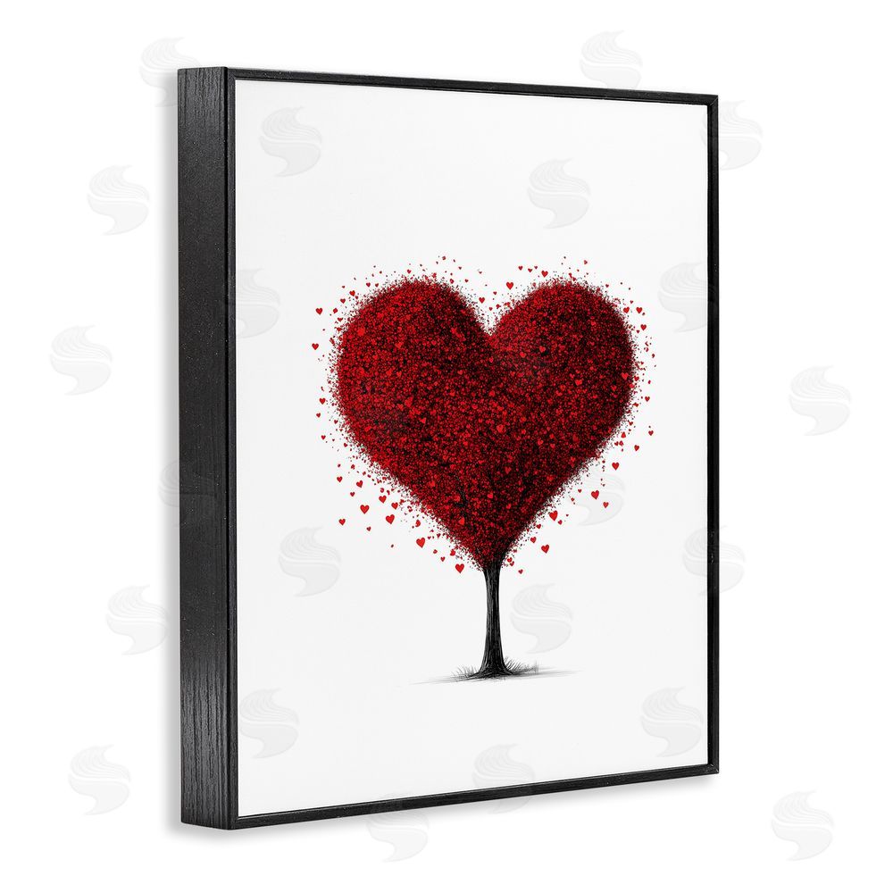 Christine Simpson Art Blooming Heart Tree Black Framed Giclee Wall Art Print