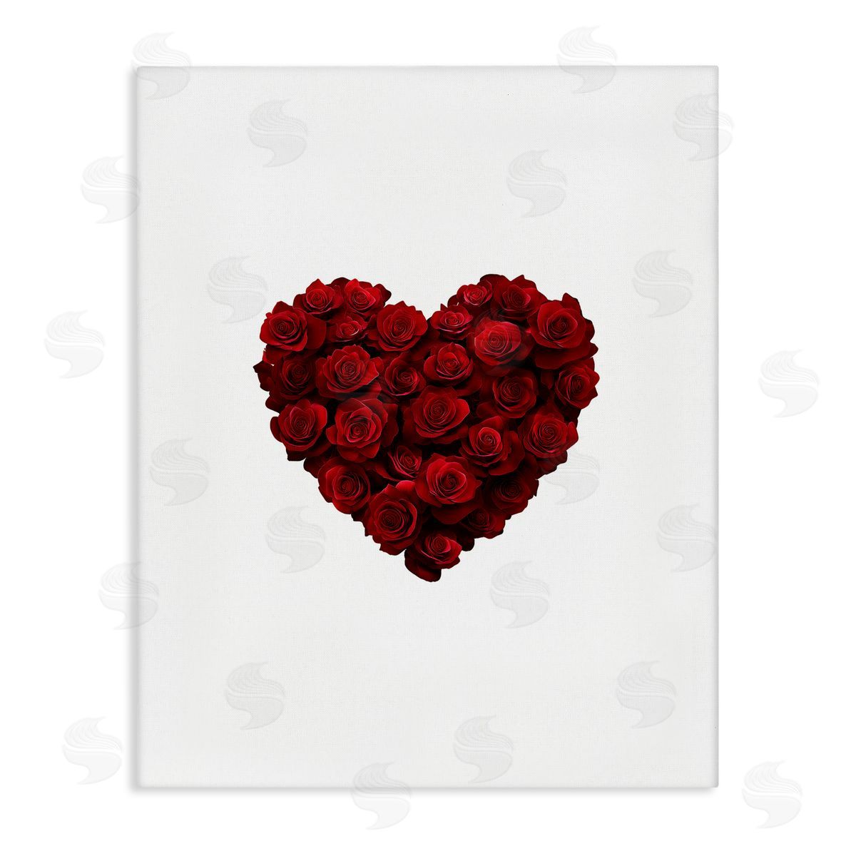 Christine Simpson Art Heart of Roses Bouquet Canvas Wall Art Print