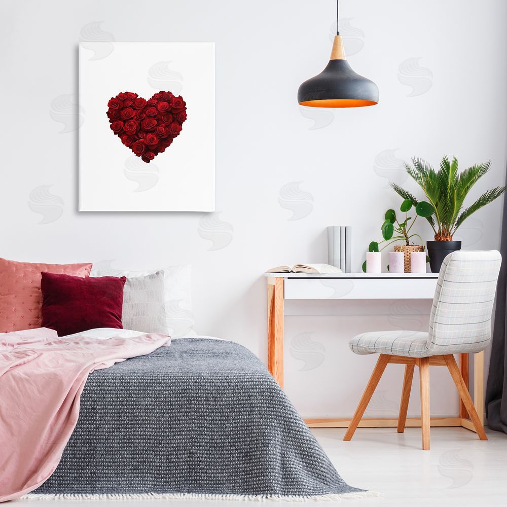 Christine Simpson Art Heart of Roses Bouquet Canvas Art on Wall