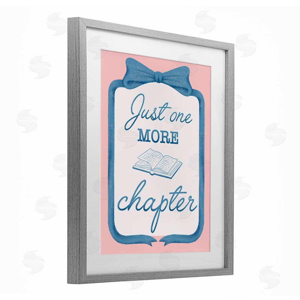 Marcus Prime Chic Just One More Chapter Gray Framed Print Under Glass with White Mat Wall Art