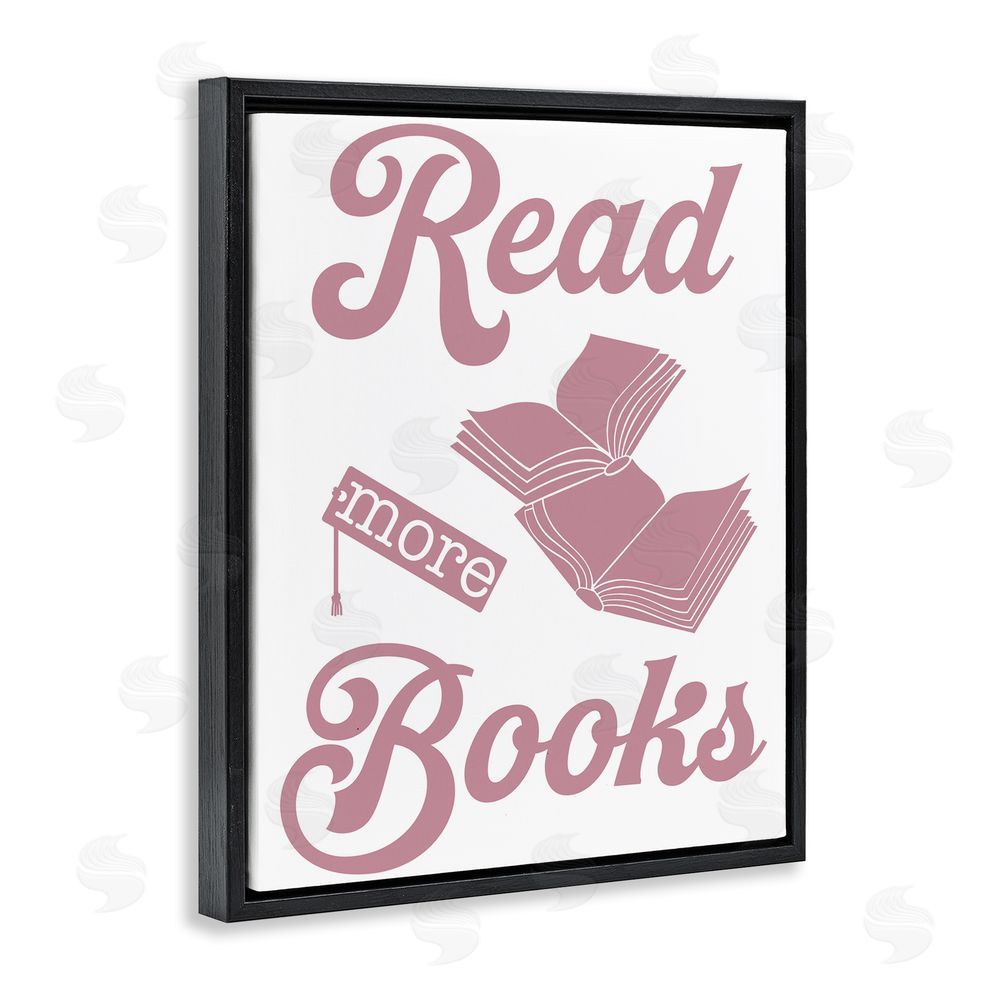 Marcus Prime Read More Books Pink Black Floating Frame Canvas Wall Art Print