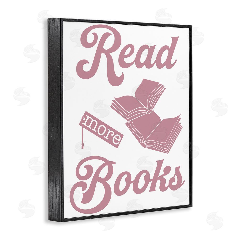 Marcus Prime Read More Books Pink Black Framed Giclee Wall Art Print