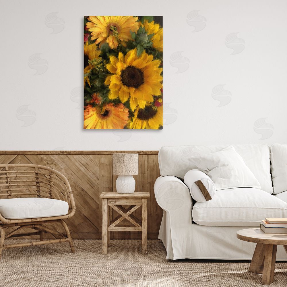 Kim Allen Bunches of Garden Sunflowers Canvas Art on Wall