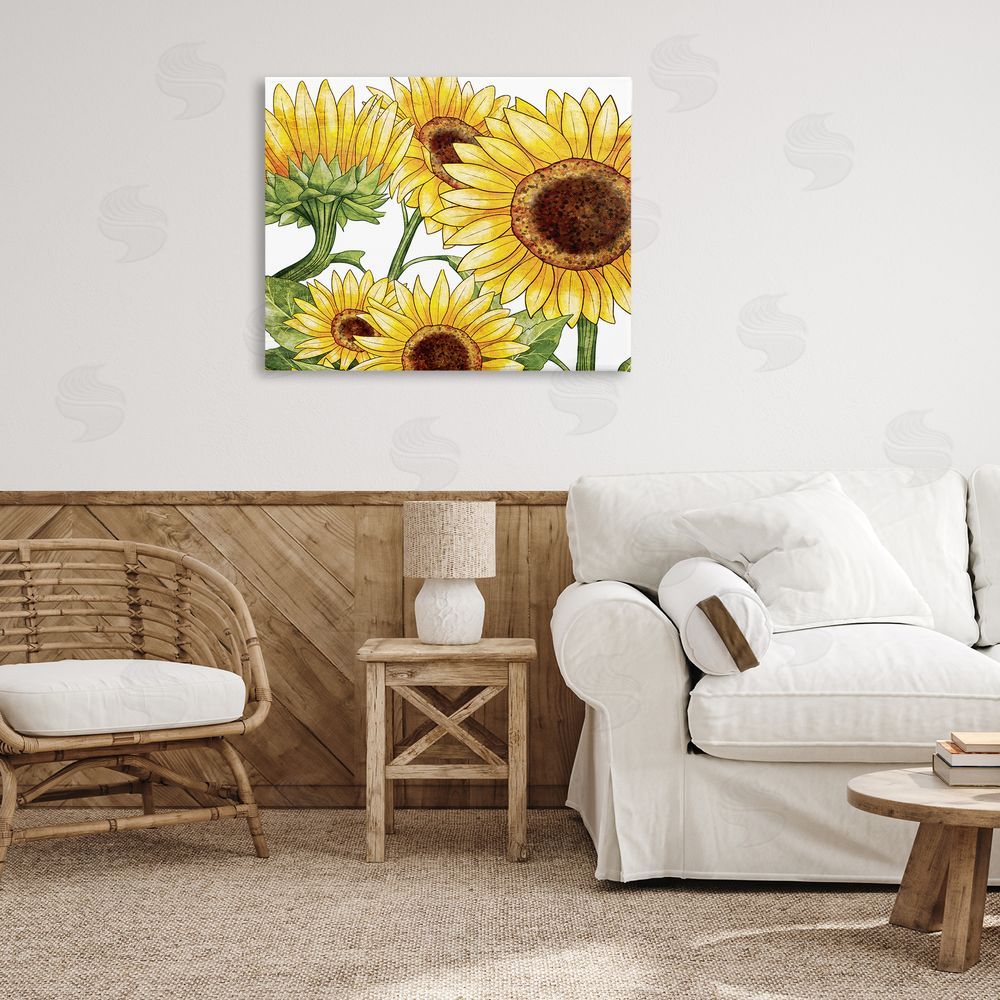 Kim Allen Rustic Bloom Sunflowers Canvas Art on Wall