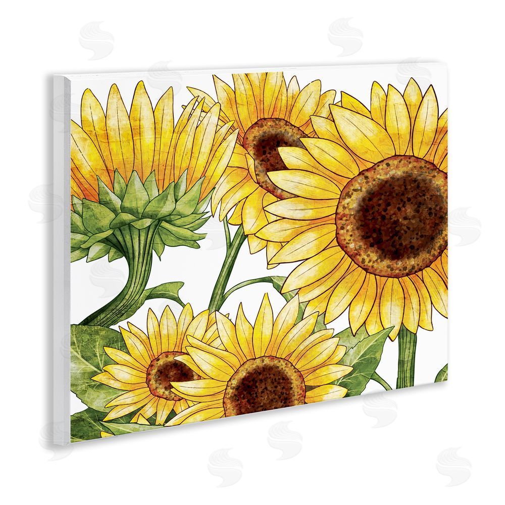 Kim Allen Rustic Bloom Sunflowers Wall Plaque Art Print