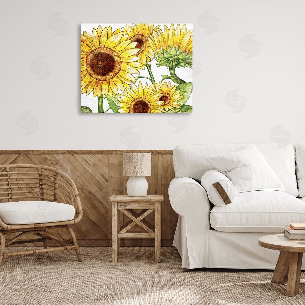 Kim Allen Peeking Sunflower Blooms Canvas Art on Wall